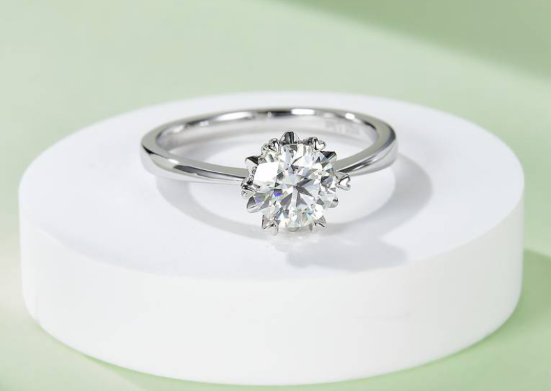 经典系列 0.5ct 莫桑钻 S925银 戒指 M01C