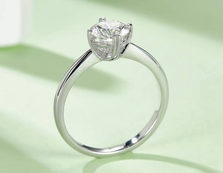 经典系列 1.0ct 莫桑钻 S925银 直臂经典四爪 M02A