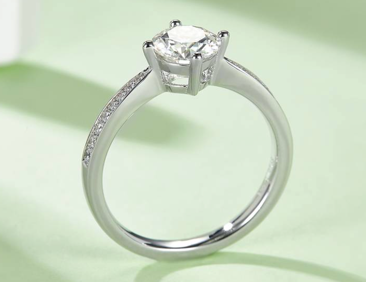 经典系列 1.0ct 莫桑钻 S925银 直臂微镶四爪 M02B