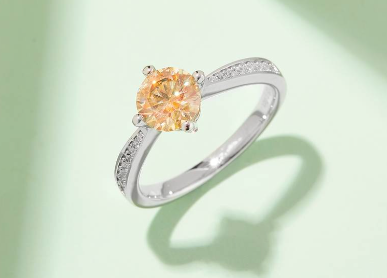 经典系列 1.0ct 莫桑钻 S925银 戒指 M02B (粉色/黄色莫/蓝色)