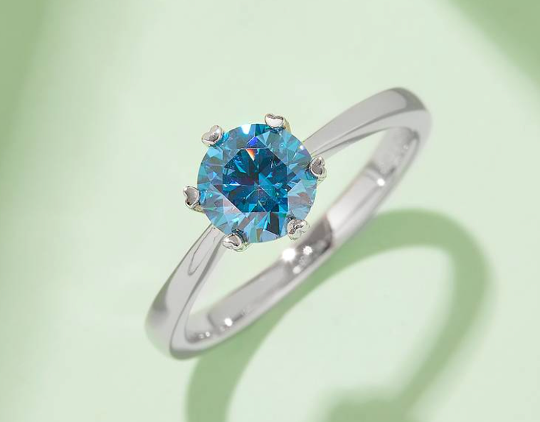 经典系列 1.0ct 莫桑钻 S925银 戒指 M03B (粉色/黄色莫/蓝色)
