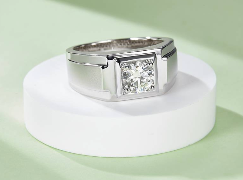 男戒系列 1.0ct 莫桑钻 S925银 M70A