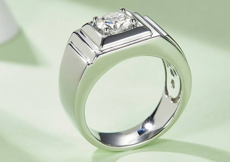男戒系列 1.0ct 莫桑钻 S925银 M73A