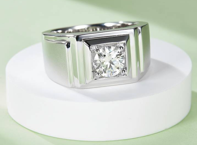 男戒系列 1.0ct 莫桑钻 S925银 M73A