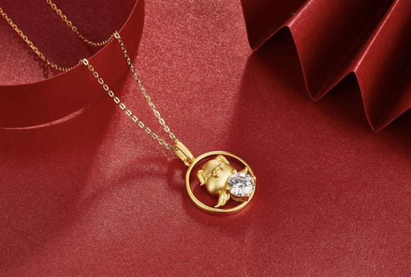 十二生肖系列(猪) 1.0ct 项链