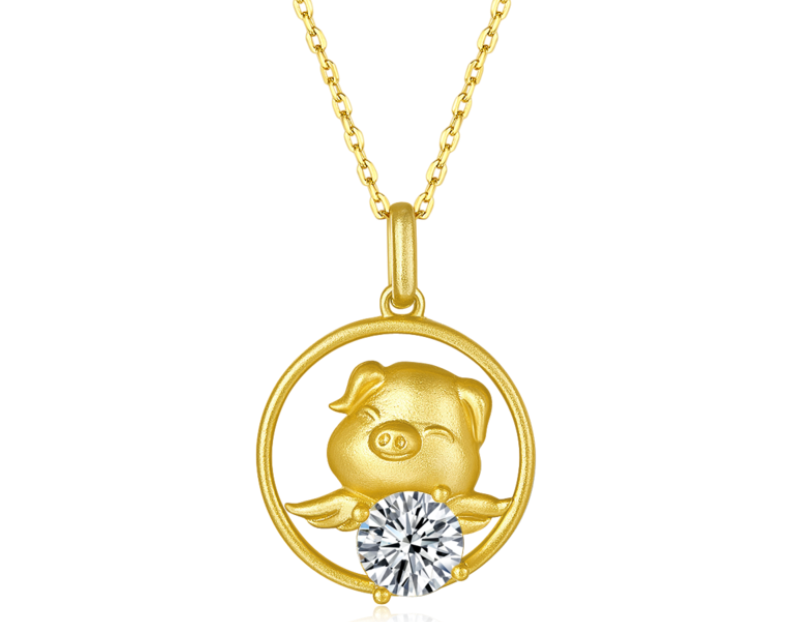 十二生肖系列(猪) 1.0ct 项链