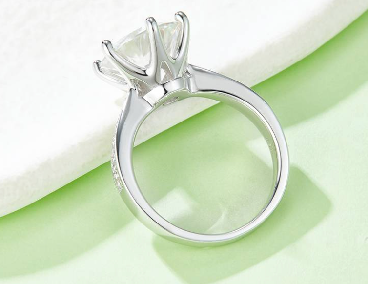 经典系列 0.5ct 莫桑钻 S925银 戒指 M01C