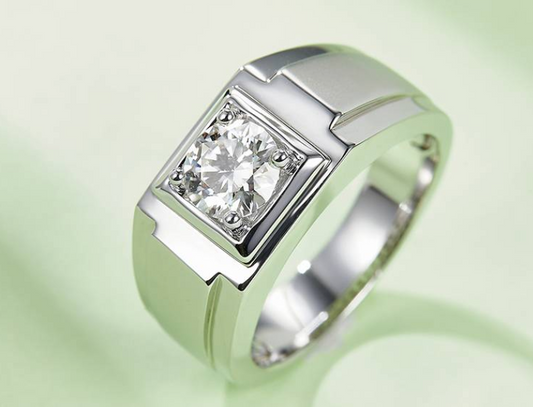 男戒系列 1.0ct 莫桑钻 S925银 M70A