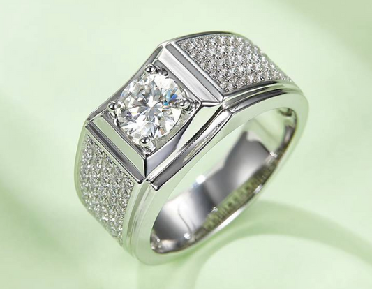 男戒系列 1.0ct 莫桑钻 S925银 M71A