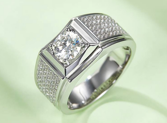 男戒系列 1.0ct 莫桑钻 S925银 M72A