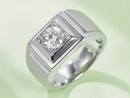 男戒系列 1.0ct 莫桑钻 S925银 M73A