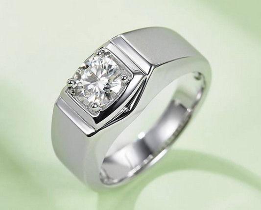 男戒系列 1.0ct 莫桑钻 S925银 M74A